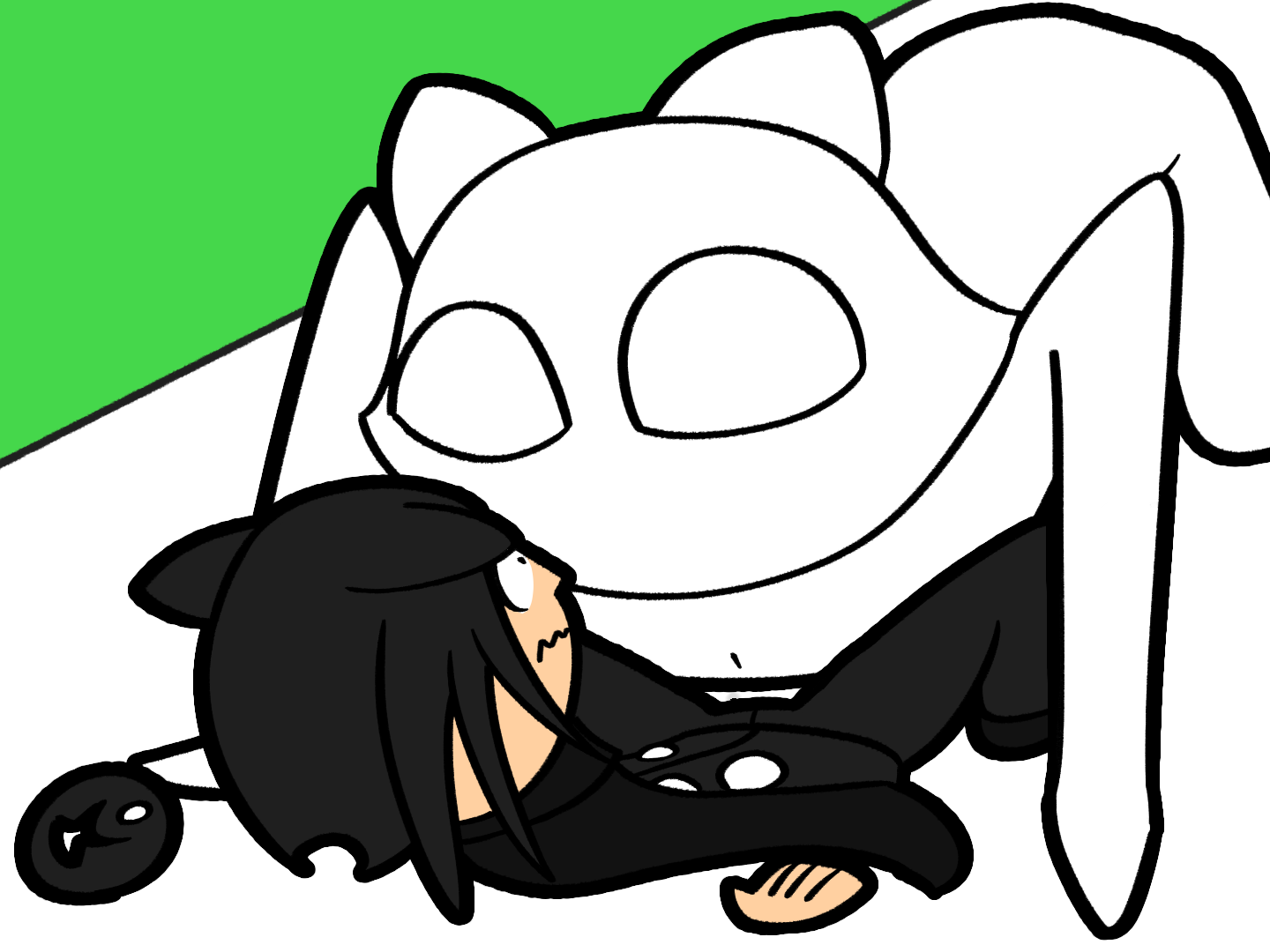 Venus pinning Eclipse down in a non-sexual manner.